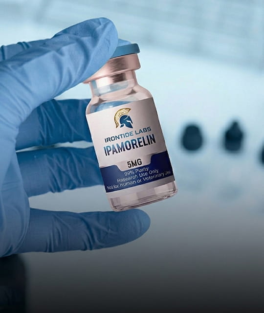 Ipamorelin research peptide vial